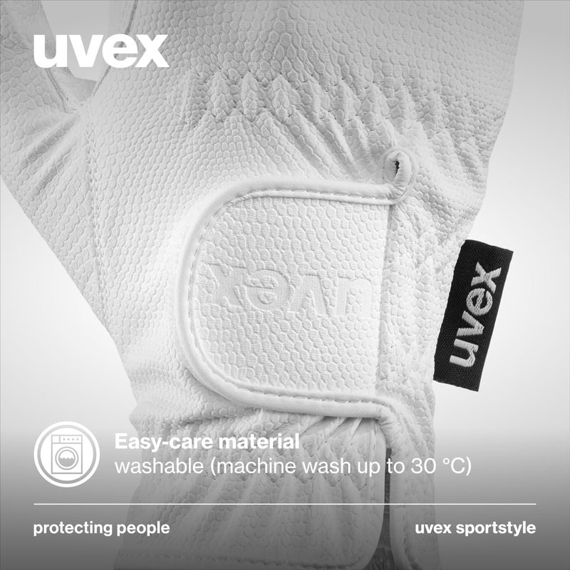 Uvex Sportstyle Riding Gloves for Men and Women - Excellent Grip & Durable - Touchscreen Compatible - White, Size 5 - Image 3